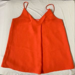 Uniqlo XS Flowy Crop Tank Orange